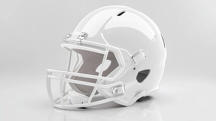 Fototapeta premium 3D White American Football Helmet, Isolated 