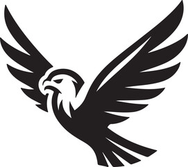 Majestic Eagle Wings Silhouette – Bold Black Vector Logo

