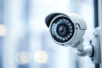 Modern security camera symbolizing safety and technology.