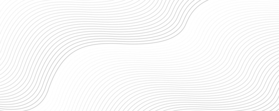 Gray wavy lines pattern on white background. Abstract pattern. Halftone wavy pattern moving in diagonal direction for cover or brochure. Art & Illustration
