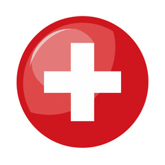 switzerland Round Flag Vector , Transparent Background	