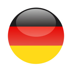 germany Round Flag Vector , Transparent Background	