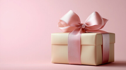 Obraz premium Celebration box on pink background