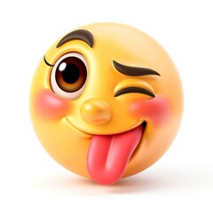 Fototapeta premium 3D Playful Emoji Fun and Expressive Emoticon