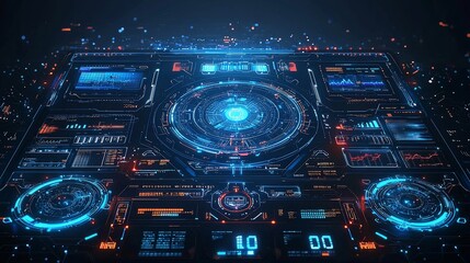 Fototapeta premium Futuristic Interface Display