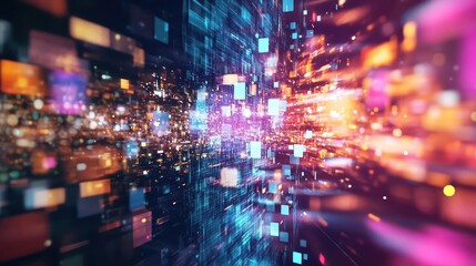 Innovative Visual Content and Streaming Video Concept Illustrating a Seamless Social Networking Service with Dynamic Digital Communication Networks