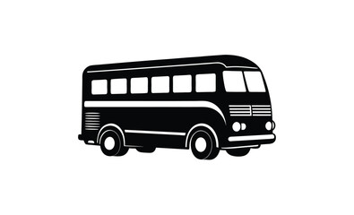 Large passenger bus silhouette, a bus silhouette vector illustration 