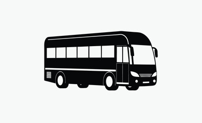 Large passenger bus silhouette, a bus silhouette vector illustration 