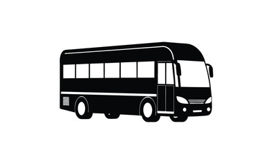 Large passenger bus silhouette, a bus silhouette vector illustration 