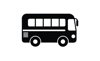 Large passenger bus silhouette, a bus silhouette vector illustration 
