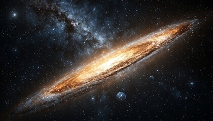 Fototapeta premium Galaxy Expands, Space View, Starry Universe Scene