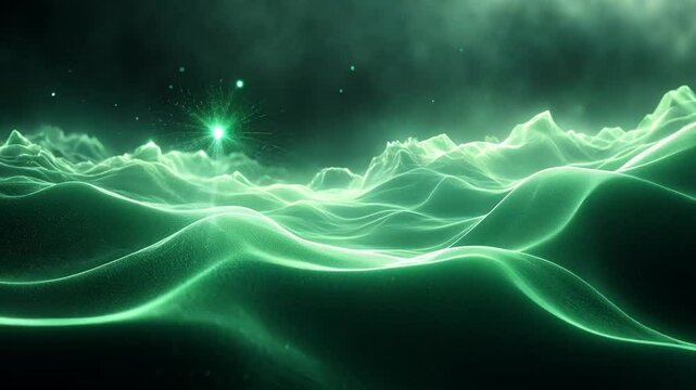 Elektrische Wellen mit mystischer gr&uuml;ner Strahlung