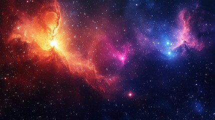 Fototapeta premium Colorful space galaxy cloud nebula. Stary night cosmos. Universe science astronomy. Supernova background wallpaper