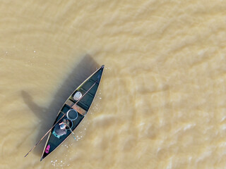 the old fisherman alone in the boat
