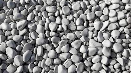 White river pebbles with smooth rounded shapes