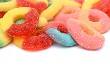 Gummy rings shaped cutter, isolated on white background