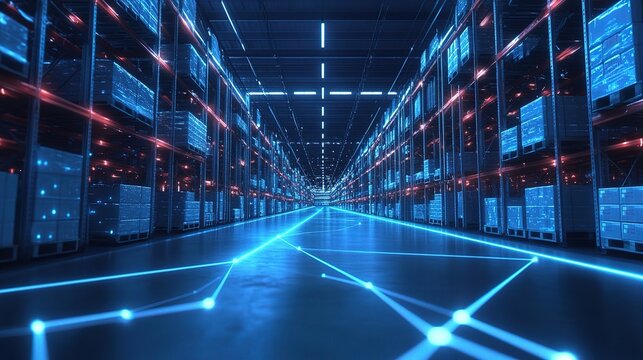 Advanced Logistics Management System with Futuristic AI Technology