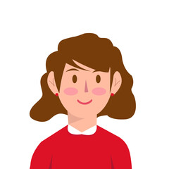Happy Woman Flat Illustration