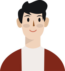 Happy Man Flat Illustration