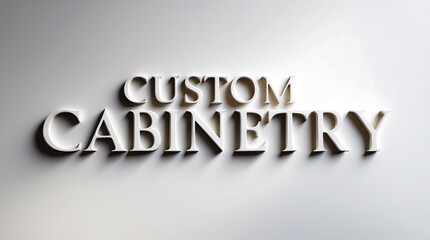 Creating unique custom cabinetry designs with layered text elements