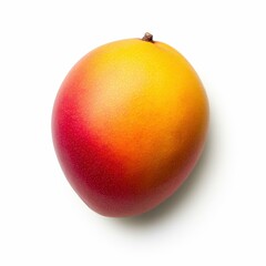 Fresh African Mango on a clean white background, showcasing its vibrant color and luscious texture.