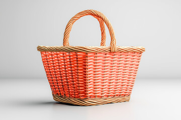 Obraz premium Supermarket shopping basket on transparent background
