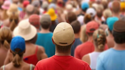 A blurred crowd moves through a bustling shopping street, capturing the vibrant energy of urban life and commerce.