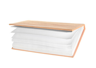 Flying book on white background