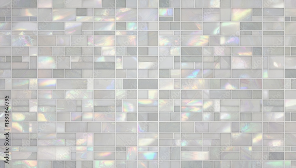 Poster abstract tile design featuring pearlescent patterns in a soft textured background