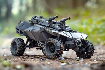 Light armored vehicle combined agility of lynx four legged suspension moving like predatory feline across rugged terrain twin mounted cannon resemble lynx keen ear detecting enemy before unleashing