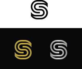 Abstract Letter S Logo Design