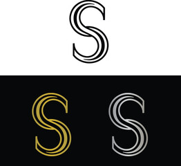 Naklejka premium Abstract Letter S Logo Design