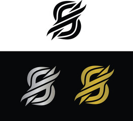 Abstract Letter S Logo Design