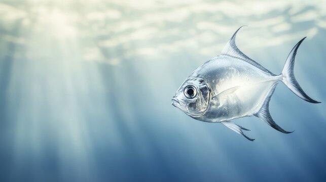 Moonfish Opah Swimming in Deep Waters