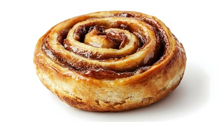 cinnamon bun on a white background isolated