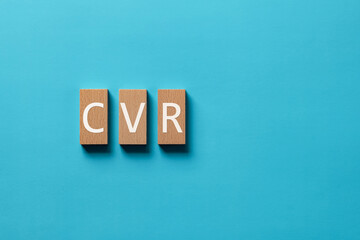 There is notebook with the word CVR. It is an abbreviation for Conversion Rate as eye-catching...