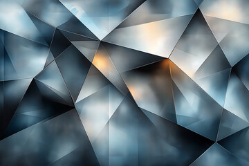 Abstract geometric shapes interlocking and overlapping in various shades of gray and black, offering a sleek, modern look.