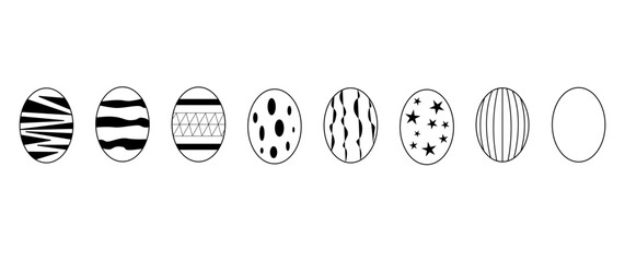 Easter eggs editable vectors