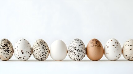 Group of eggs isolated on white background