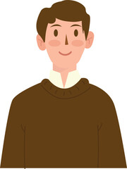 WebFlat Illustration of A Happy Man