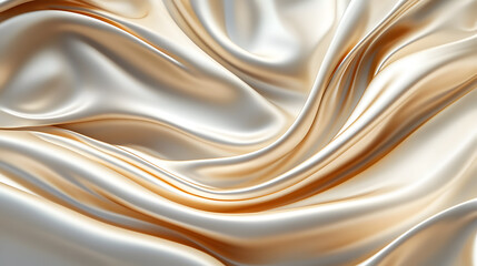Fototapeta premium Luxurious Champagne Gold Silk Drape Abstract Background Texture