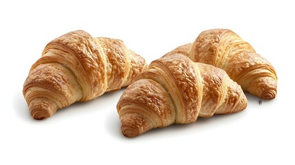 Three fresh croissants