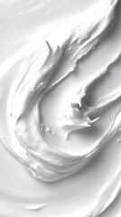 Creamy Swirls: Smooth White Texture Abstract.