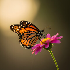 Fototapeta premium Butterfly on flower 