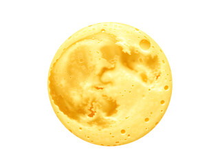 Surreal Cheese Mosaic: Full Moon Made of Swiss Cheese, Subtle Shading, Delicate Composition, Isolated on White Background, High Detail, 8K
