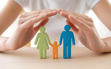 Family insurance policy protecting loved ones with affordable life and health coverage options available today
