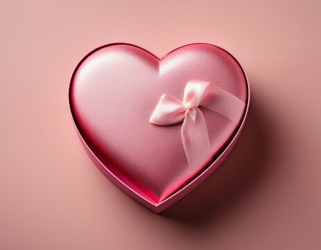 red heart on a pink background