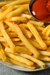 Fast Food French Fries and Ketchup