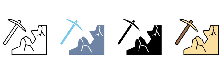 mining concept line icon. Simple element illustration.