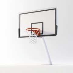 Basketball hoop, white studio, sport, game, background, website design